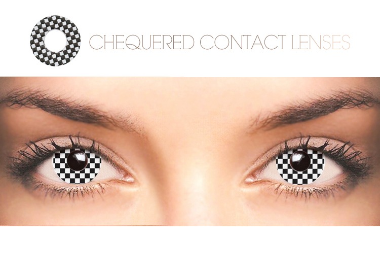Funky Chequered Cosplay Lenses